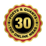 Badge showing Poets & Quants ranking Daniels as the No. 30 Online MBA program.