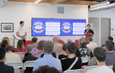 Students from Denver Dumplings presenting at BASE Camp