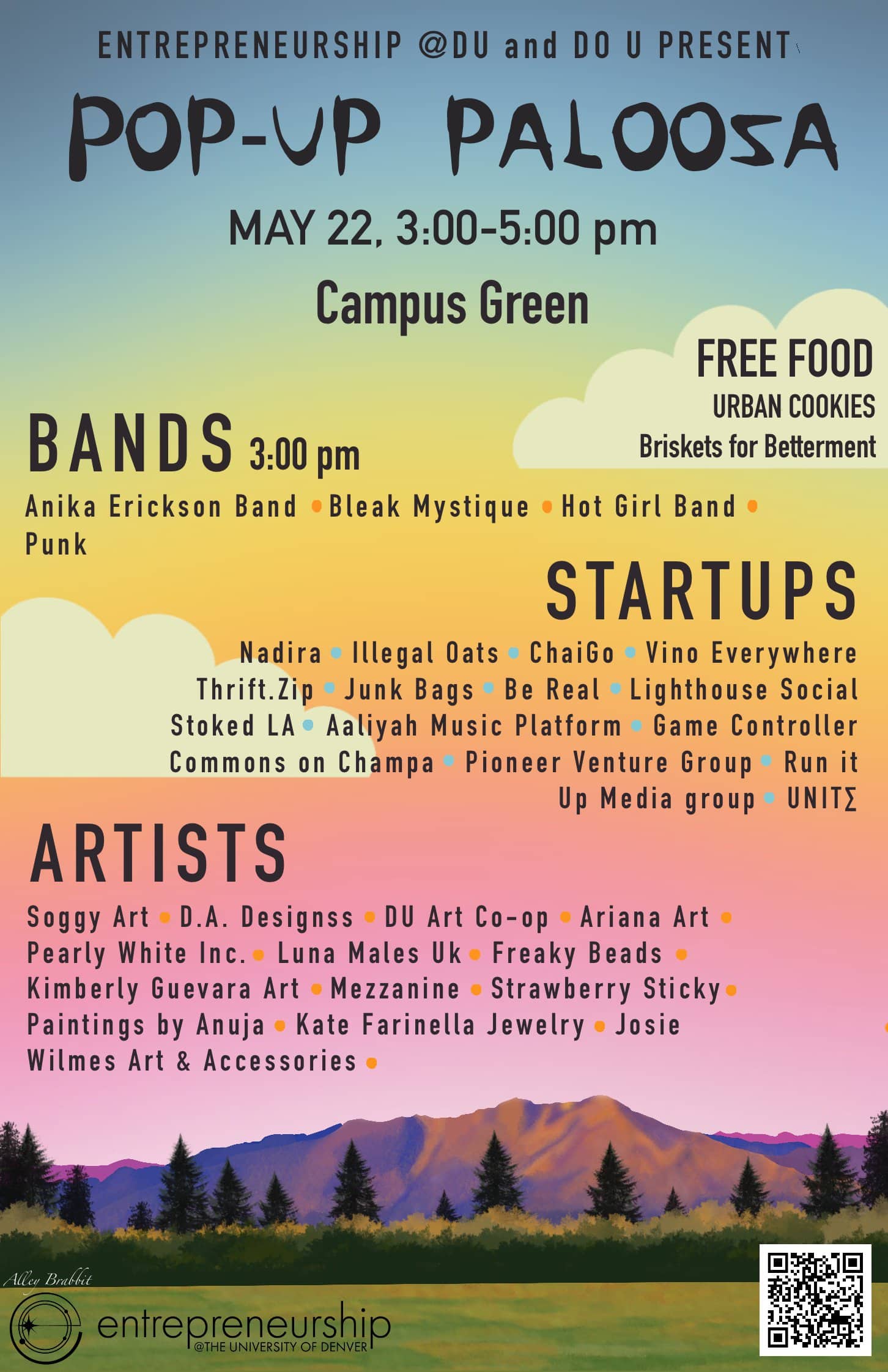 Popup Palooza 2022 Promotional poster for Pop-Up Palooza 2022